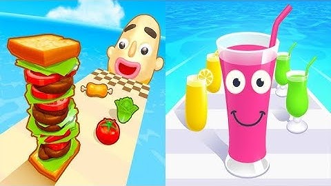 Sandwich Runner VS Juice Run 🍉🍑🍅 | All New Levels Mobile Walkthrough 🚀 (iOS/Android)2025