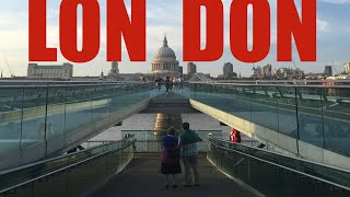 [4k] London, England Quick Walk Millenium Bridge from St Paul&#39;s to Tate Museum