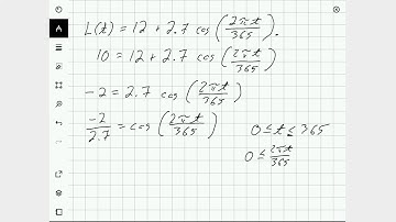 Solving a trigonometric equation modeling a real-word situation
