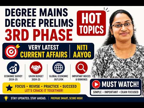 DEGREE MAINS 2026|DEGREE PRELIMS 3RD STAGE HOT TOPICS|NITI AAYOG LATEST CURRENT AFFAIRS|TATTVA PSC|