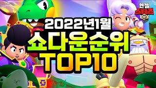 브롤스타즈 2022년 1월 솔로쇼다운 1티어 브롤러 순위 TOP10 공개! 제발~ 티밍 멈춰~