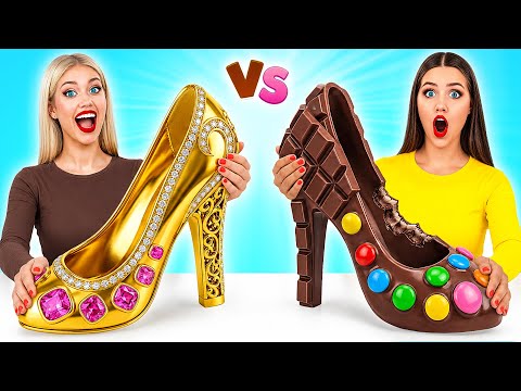 Real Food vs Chocolate Food Challenge | Crazy Hacks and Recipes by Multi DO Challenge