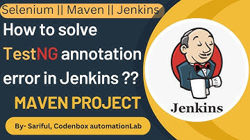 Jenkins error: org.testng.annotations does not exist | How to solve Jenkins TestNG error