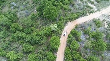 Golf MK1, Illyrian fort - drone Parrot Anafi follow mode