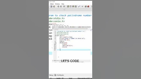 Checking palindrome number || C programming || #coding #viral