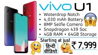 Vivo U1 Price in India, Launch Date & Features. Best Smartphone below Rs 10,000