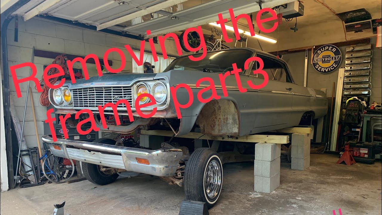 Building a Lowrider part 3, removing the chassis on a 1964 Impala SS