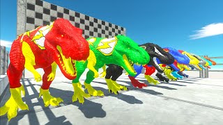 Dinosaurs Race Champions Trex Superheroes Vs Spinosaurus Jurassic World Evolution 2 Marvel Comics