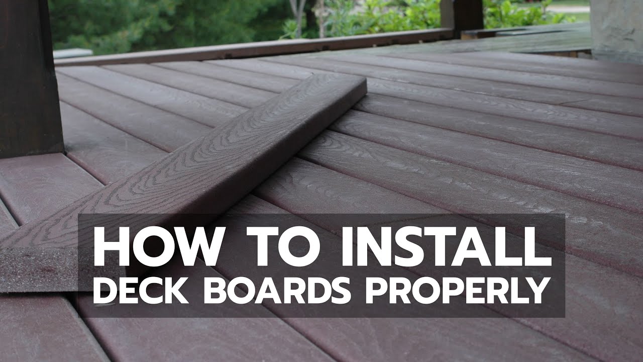 How To Install Deck Boards Properly YouTube