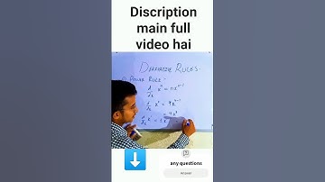 derivative NO:1 (power rule) #shorts #mathematics #youtubeshorts