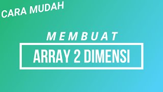 Cara Membuat Array 2 Dimensi Mengguakan NetBeans IDE 8.2