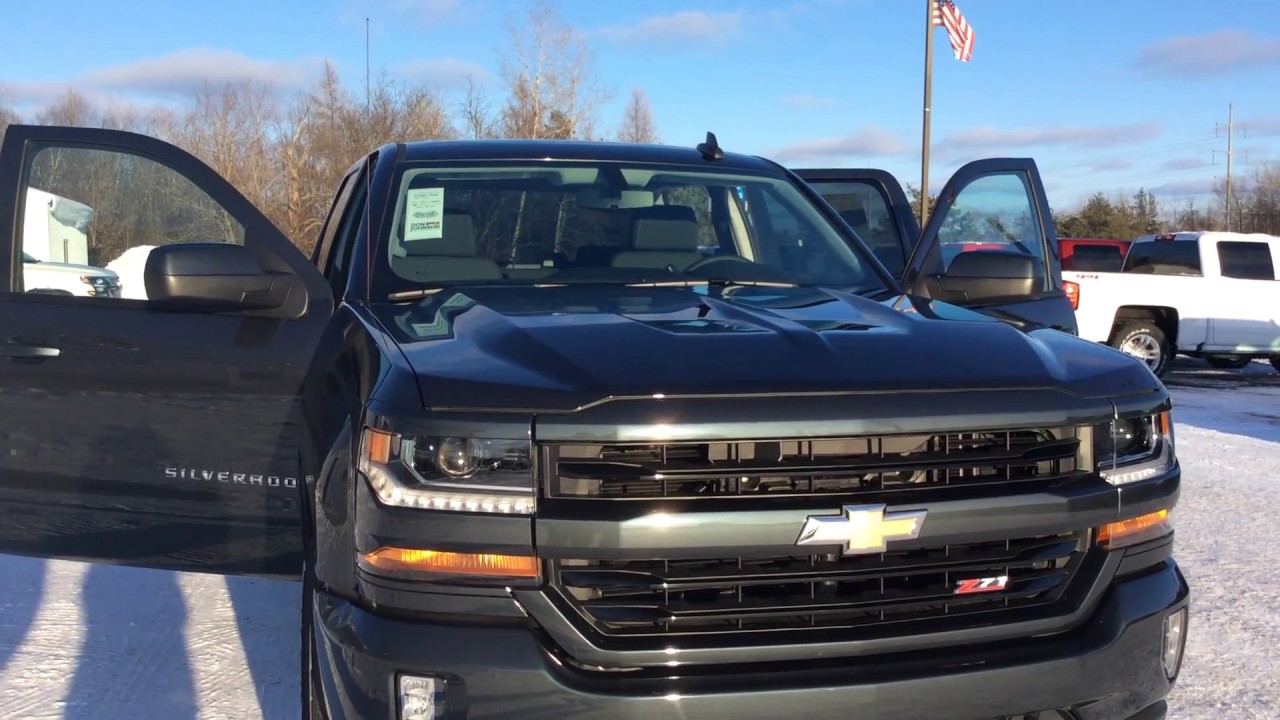 2018 Chevrolet Silverado Crew Cab Z71 Graphite Metallic (H18085) - YouTube