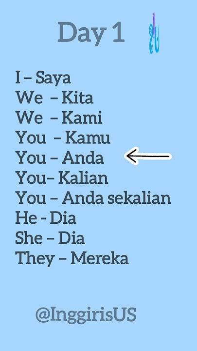 I saya belajar bahasa inggris | Day 1 | Inggiris untuk Semua bahasai#bahasainggris  #belajar