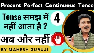 Present perfect continuous tense in English grammar| Tenses in English grammar.