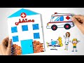 كيفية صنع أروع مستشفى من الورق وممارسة لعبة التظاهر بأنك طبيب مع سامي 