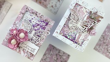 Shaker greeting card - @primamarketing Lavender Paper pad - Payal Bhalani