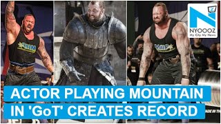 GOT’s Mountain, Hafthor Bjornsson Set A World Record In Dead-lifting | NYOOOZ TV screenshot 5
