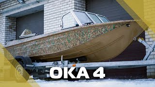 Лодка Ока-4 с ветровым стеклом модели 