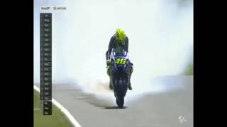 motor Valentino Rossi mengeluarkan asap MotoGP flasback 2016