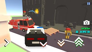 Blocky Car Racing Game Simulator: NEW UPDATE New Police Car and Mega Ramps with Scary Granny screenshot 5