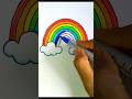 Easy Rainbow Drawing and colouring 🖌️🌈#shorts