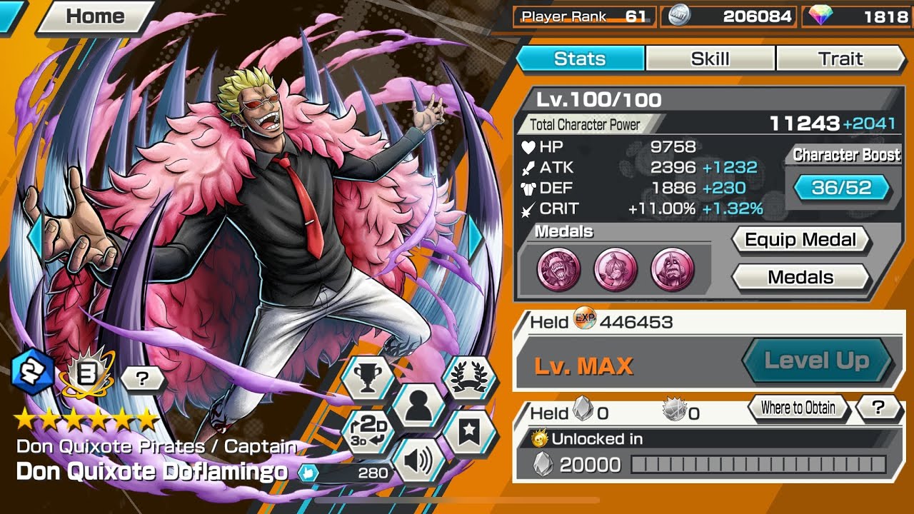 MAXED DOFLAMINGO Gameplay SS One Piece Bounty Rush YouTube