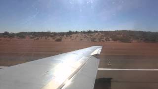 Qantas Boeing 717 takeoff from AYQ (Ayers Rock) to ASP