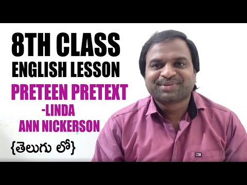 Preteen Pretext/Linda Ann Nickerson/8th Class English Poems and Lessons/SudhakarVemagiri/English.