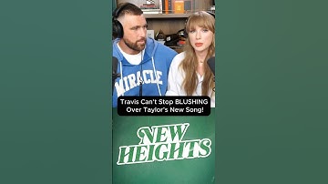 Travis Kelce’s Blushing Reaction to Taylor Swift’s “Wood” #traviskelce #taylorswift #shorts