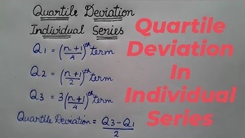 Quartile Deviation || Quartile deviation in Individual Series || B.com 3 sem statistics #statistics