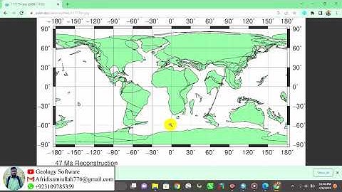 Indian Plate tectonic reconstruction from Jurassic to Eocene.