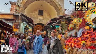Turkey  Great Bazaar In Istanbul, Amazing Shopping Walking TourExperience In The Egyptian Bazaar