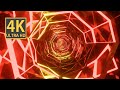 Futuristic SCI-FI VJ LOOP NEON Red Yellow Led Lights Visual Party Background Video 4k Wallpaper