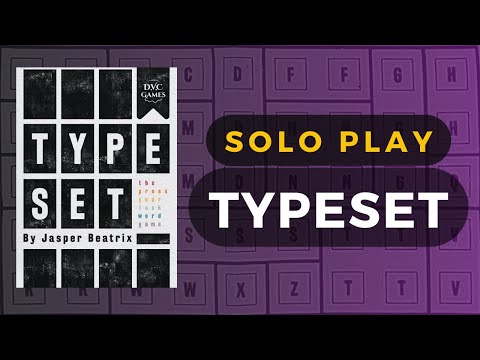Typeset Boardgame Solo Playthrough | DaniCha