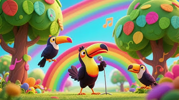 Toucan Tap in the Rainbow Trees | Jungle Music Song for Kids 🎶🌴
