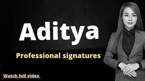 Aditya name signature style | Signature ideas for letter A