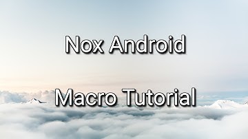 Nox Emulator - how to use macros