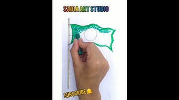 How to Draw National Flag of Bangladesh, Easy Flag Drawing and Color//SADIAARTSTUDIO