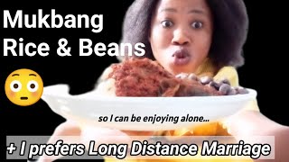 Senegal ?? Mukbang Rice& Beans| Eat With Me |Long Distance Marriage #eatwithme  #mukbang