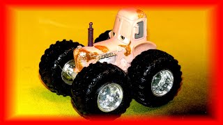Pixar Cars Customs Recreation of the Infamous Tractor Scene with Mater and Lightning McQueen