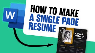 How to Make Your Resume Fit on a Single Page