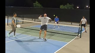 World's Strongest Body Builder Plays Pickleball. Men's Doubles. Game 2 of 3.