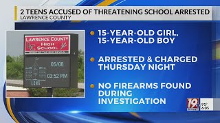 Two Teens Arrested After Making Threats Against Lawrence County High School | Sept. 20, 2024 | News