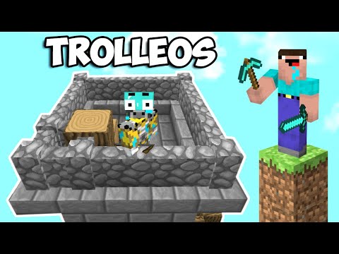 MINECRAFT pero CASTILLO TROLL con MAPA LUCKY BLOCKS 😂