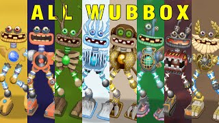 All Wubbox - All Islands, Sounds & Animations | My Singing Monsters