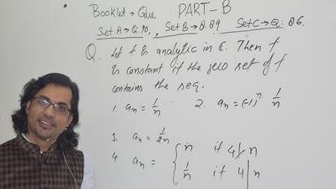 CSIR NET Dec 2015 Maths solution for PART B SET A Q90 - IDENTITY THEOREM