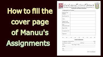 How to Fill Your MANUU Assignment Cover Page (and Actually Pass!)