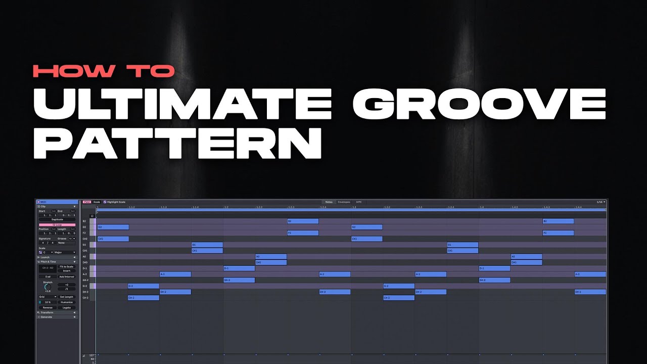 Groove Pattern Sample The ULTIMATE Techno Groove Pattern - YouTube