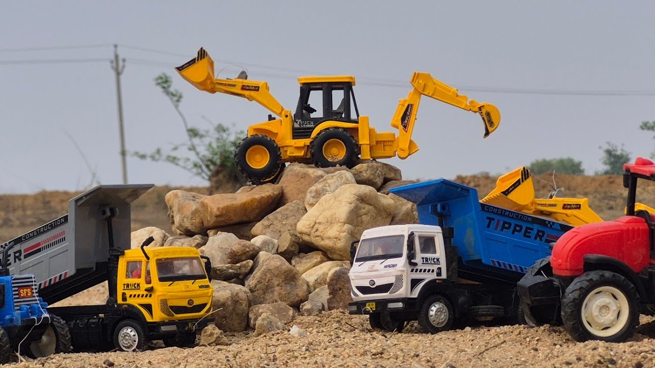 JCB 😱 Truck Load Volvo Truck | Tractor Tippper Gitti Swaraj Tractor | @Spdreamtoys 