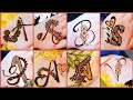 Heart  alphabet tattoo mehndi design 2024  new stylish henna mehndi name tattoo mehndi design